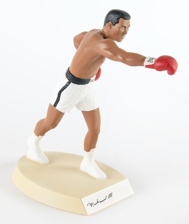 Lot #677 Muhammad Ali Signed Salvino Figurine (Ltd. Ed. #0163/3500) - Image 1