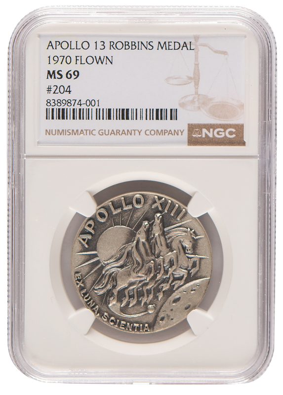 Lot 8278 Apollo 13 Flown Robbins Medallion (Attested as From the Collection of Jack Swigert)