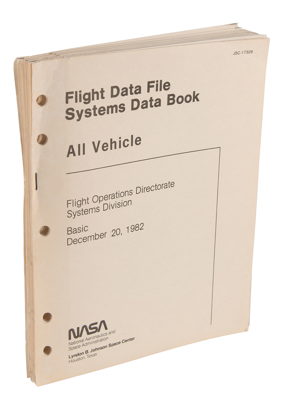 Lot 8554 Space Shuttle Flight Data File Systems Data Book - All Vehicles (1982)