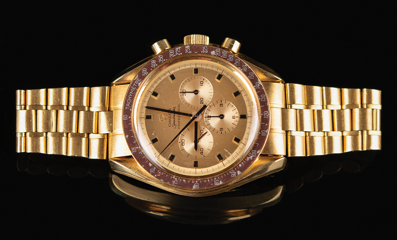 Lot 8317 Omega Speedmaster Professional 18K Gold Apollo Commemorative Watch - From the Personal Collection of Edgar Mitchell