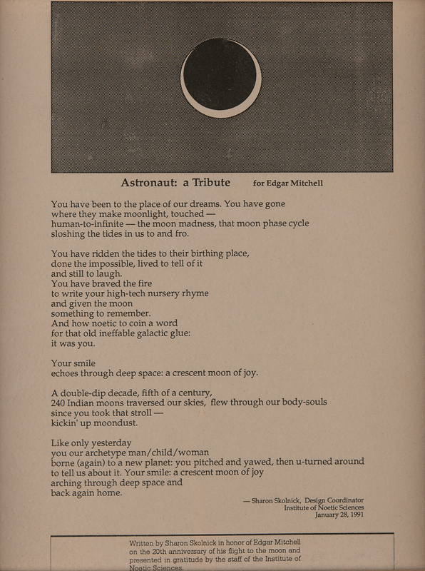 Lot 8332 Astronaut Tribute by Sharon Skolnick - From the Personal Collection of Edgar Mitchell