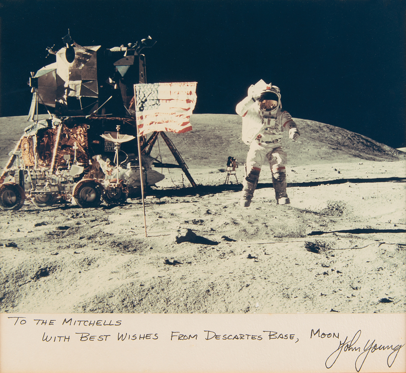 Lot 8389 John Young Signed Photograph to Edgar Mitchell - From the Personal Collection of Edgar Mitchell