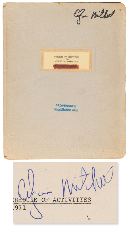 Lot 8330 Apollo 14 Schedule of Activities for Astronauts - From the Personal Collection of Edgar Mitchell