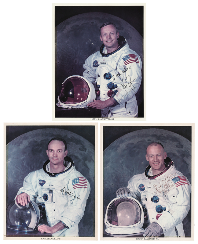 Lot 8196 Apollo 11 (3) Signed Photographs - Armstrong, Aldrin, and Collins