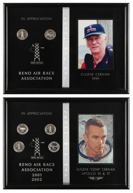 Lot 8420 Gene Cernan's (2) Reno Air Race Association 'Grand Marshal' Presentation Displays - From the Personal Collection of Gene Cernan