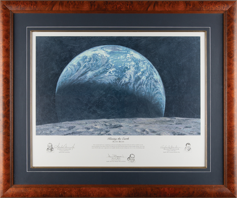 Lot 8249 Apollo 12 Signed Lithograph - 'Kissing the Earth' (Ltd. Ed. #533/650)