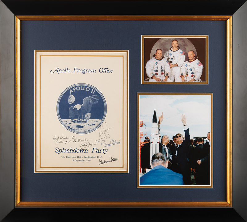 Lot 8191 Apollo 11 and Wernher von Braun Signed ?Splashdown Party? Program - Presented to the NASA Scientist Who Helped Save the Apollo 13 Astronauts