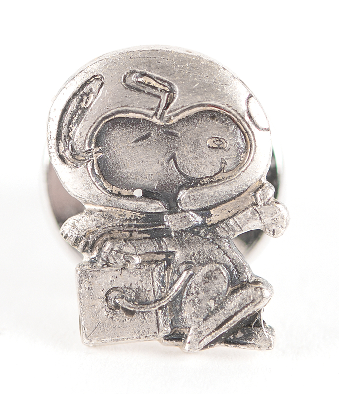 Lot 8154 Apollo 9 Flown Silver Snoopy Pin - Presented to a Capsule Mockup and Trainer Supervisor at North American Rockwell