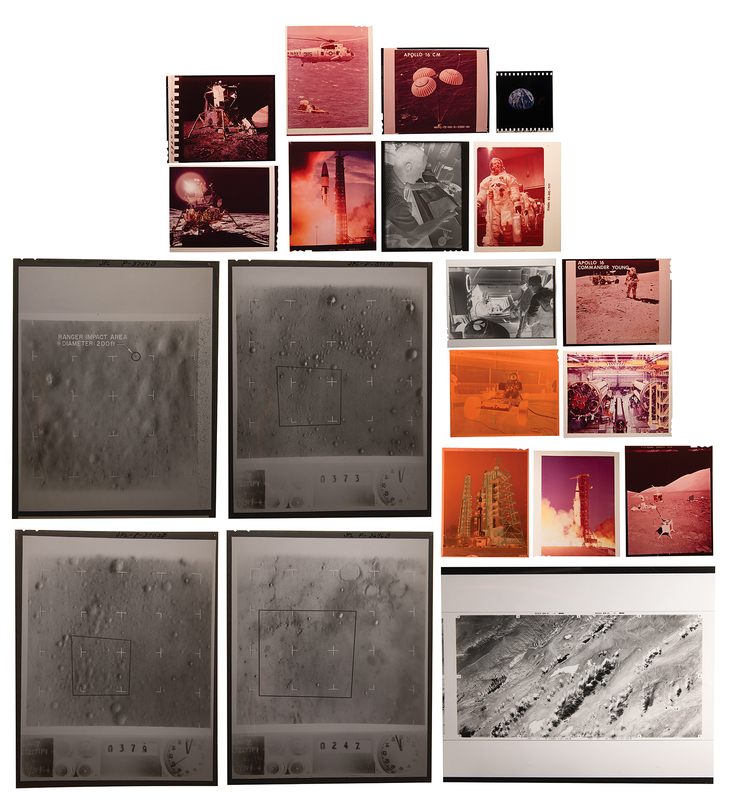 Lot 8192 NASA Negatives (100+) with Apollo 11, Ranger Lunar Mapping Images, Liftoffs, and Lunar Operations