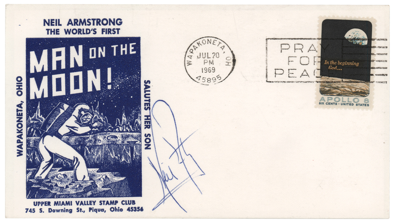 Lot 8200 Neil Armstrong Signed Moon Landing Cover