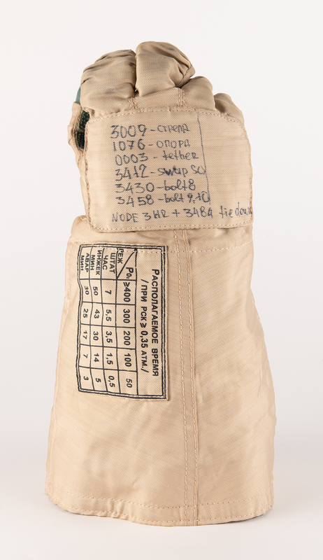 Lot 8585 ISS Expedition 9 Flown Orlan EVA Cosmonaut Space Suit Glove - From the Personal Collection of Gennady Padalka