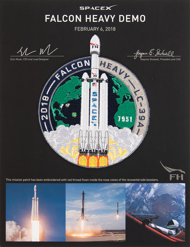 Lot 8634 SpaceX Falcon Heavy Flown Thread Patch