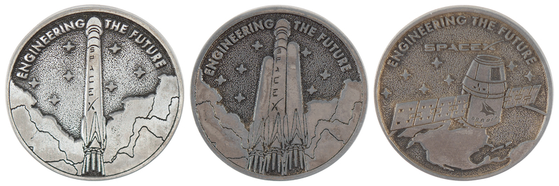 Lot 8633 SpaceX Engineering the Future Employee Medallions (3)