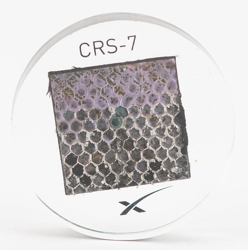 Lot 8626 SpaceX CRS-7 Flown Solar Array Lucite