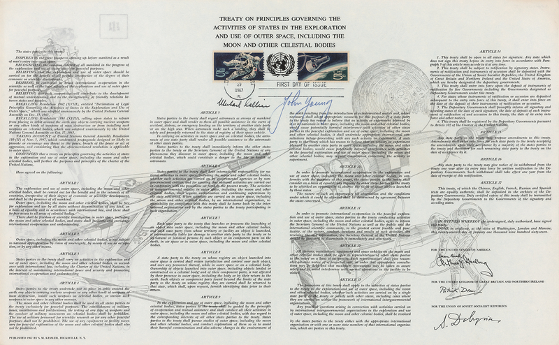 Lot 8092 Gemini 10 Signed 'Space Treaty' Philatelic Souvenir
