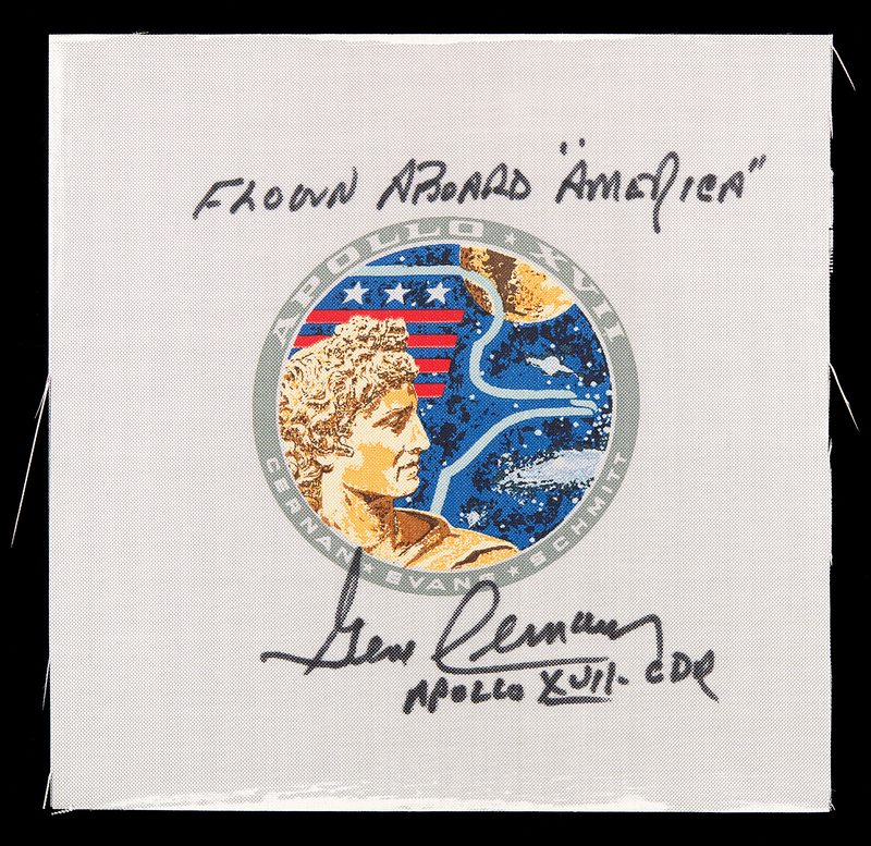 Lot 8393 Apollo 17 Flown Beta Patch Signed and Flight-Certified by Gene Cernan