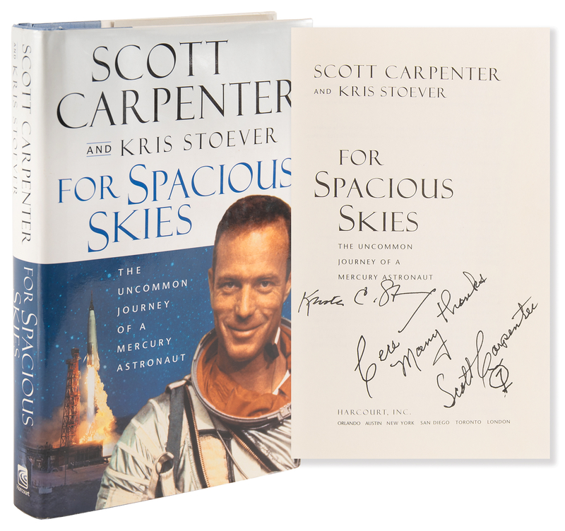 Lot 8038 Scott Carpenter Signed Book - For Spacious Skies
