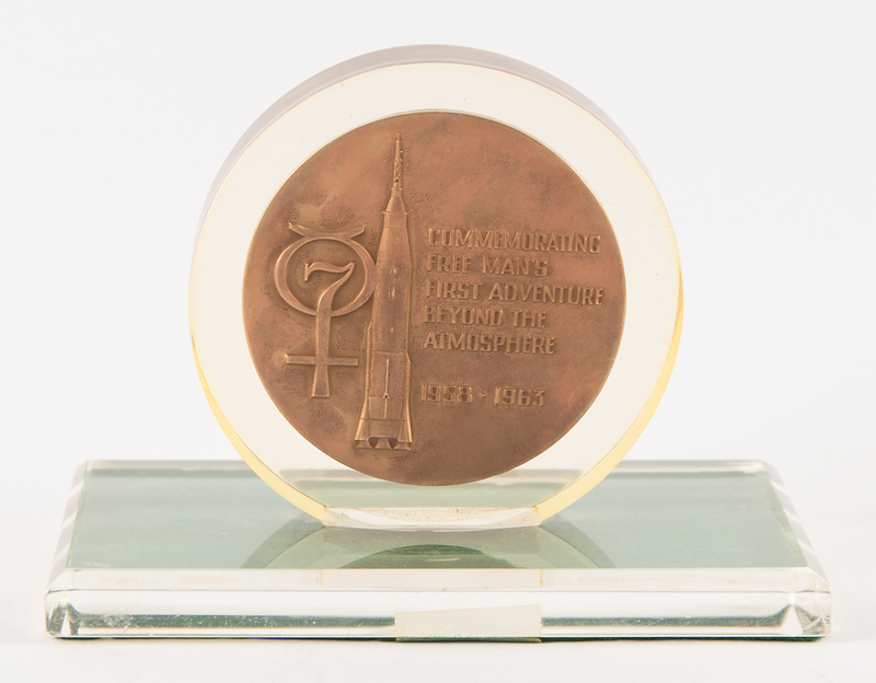 Lot 8054 Mercury Astronauts Commemorative Bronze Medallion - From the Collection of a Project Gemini Medical Director