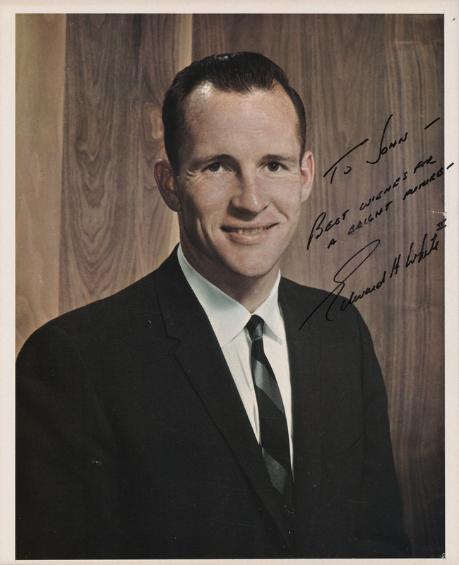 Lot 8128 Edward H. White II Signed Photograph - Presented to a Project Gemini Medical Director