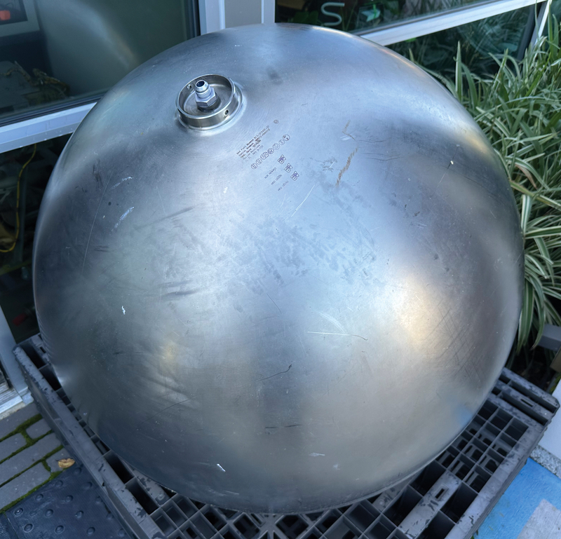 Lot 8484 Apollo CSM SPS Helium Tank - Large Spherical Pressure Vessel Used to Fuel the Apollo Command and Service Module's SPS Engine