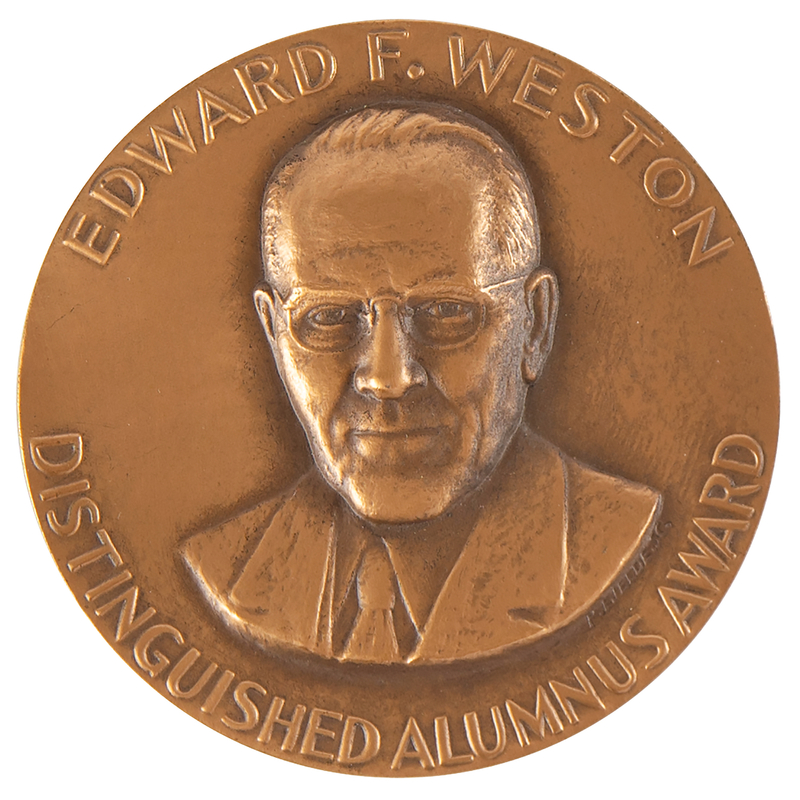 Lot 8061 Wally Schirra's 1962 'Edward F. Weston Distinguished Alumnus Award' Medal