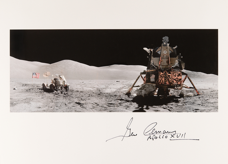 Lot 8405 Gene Cernan Signed Photographic Print (22? x 16?)
