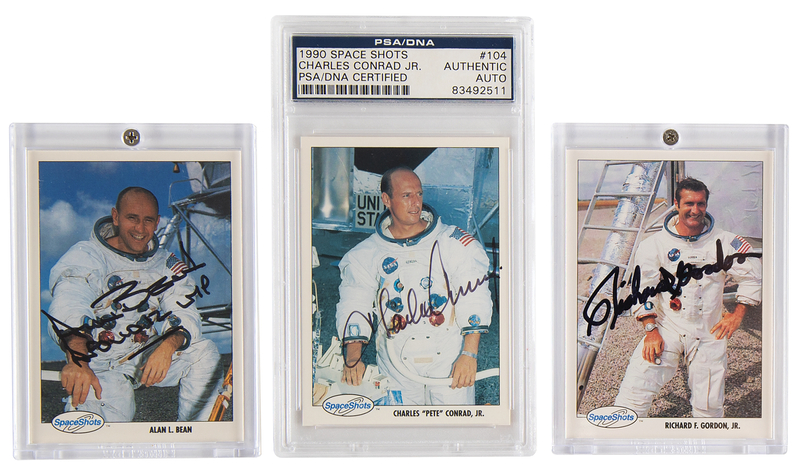 Lot 8254 Apollo 12 (3) Signed SpaceShots Trading Cards