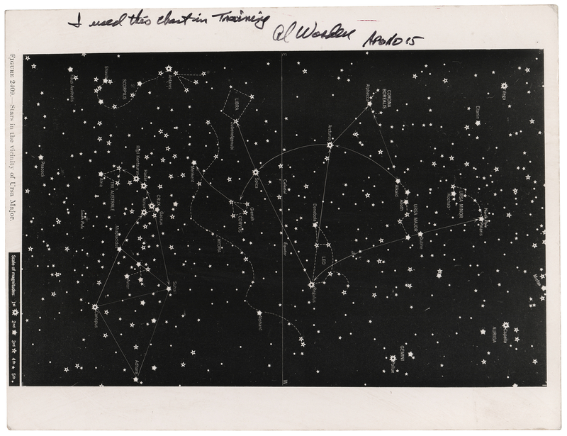 Lot 8363 Al Worden's Apollo 15 Training-Used Star Chart