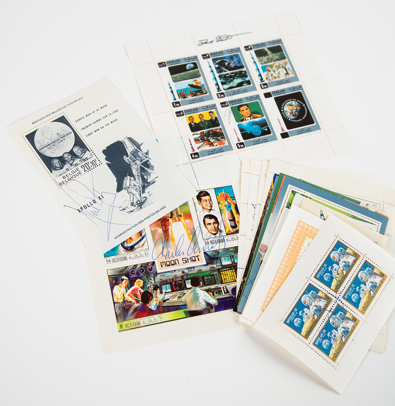 Lot 8426 Astronauts Signed 'Sieger' Stamp Collection (20) with Neil Armstrong