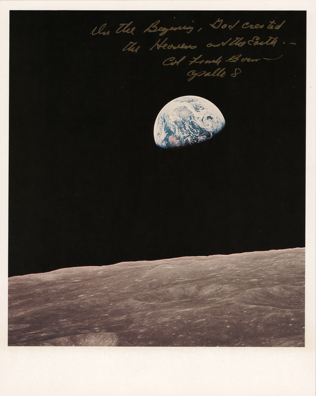 Lot 8148 Frank Borman Signed Photograph - Iconic Apollo 8 Earthrise