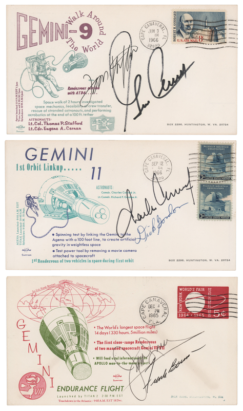 Lot 8089 Gemini (3) Crew-Signed Launch Day Covers