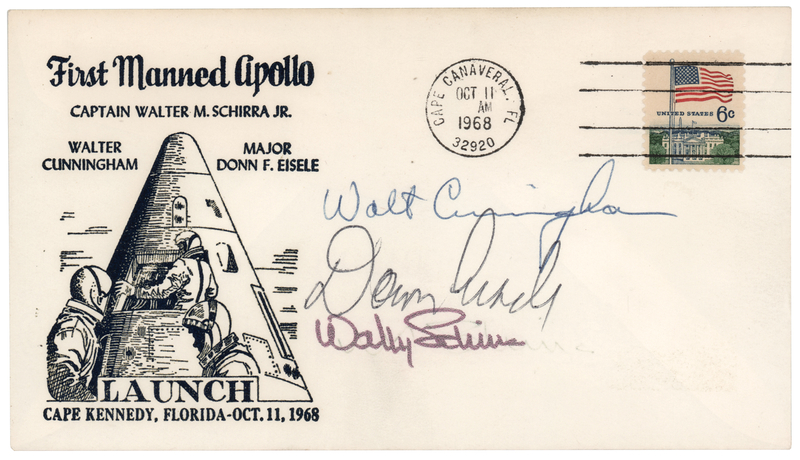 Lot 8133 Apollo 7 Crew-Signed Launch Day Cover