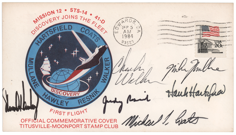 Lot 8565 STS-41-D Crew-Signed Return Day Cover