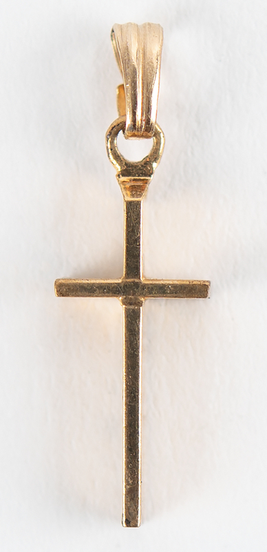 Lot 8245 Apollo 12 Attested Flown Gold Cross Pendant - From the Personal Collection of Alan Bean