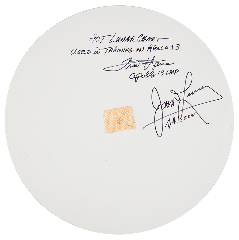Lot 8280 Apollo 13 Training-Used Star Chart Signed by James Lovell and Fred Haise