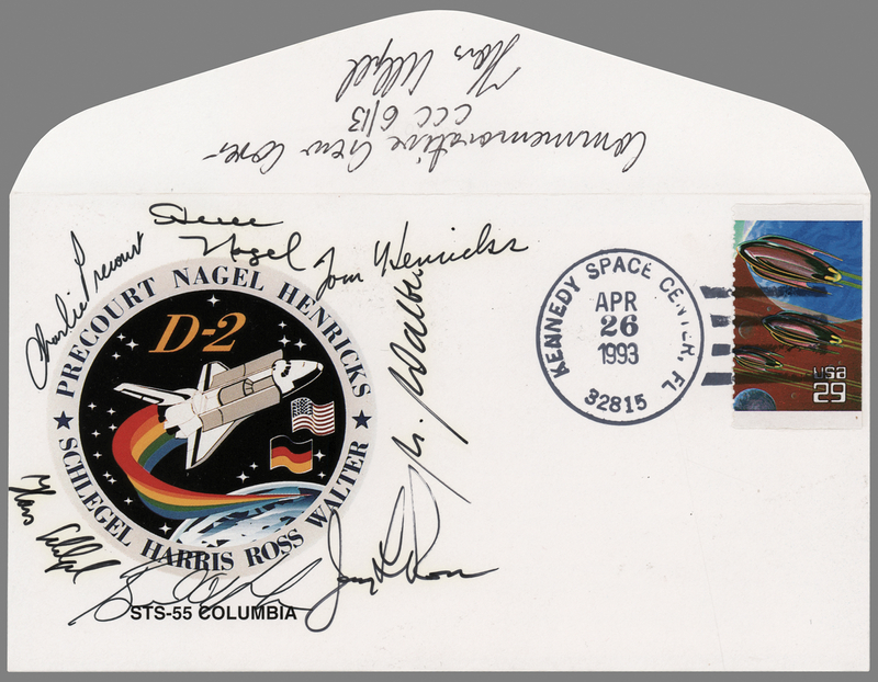 Lot 8568 STS-55 Crew-Signed Commemorative/Insurance-Type Cover