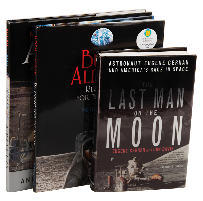 Lot 8445 Moonwalkers (3) Signed Books - Aldrin, Bean, and Cernan
