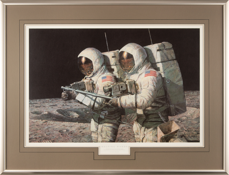 Lot 8260 Alan Bean Signed Print - 'Helping Hands' (Ltd. Ed. #666/850)