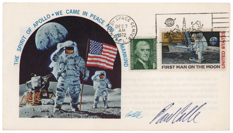 Lot 8637 Paul Calle Signed Apollo 17 Launch Day Cover