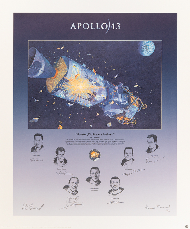 Lot 8301 Apollo 13 Multi-Signed (8) Print - 'Houston, We Have a Problem' (Ltd. Ed. #486/1000) - 21.5? x 26?