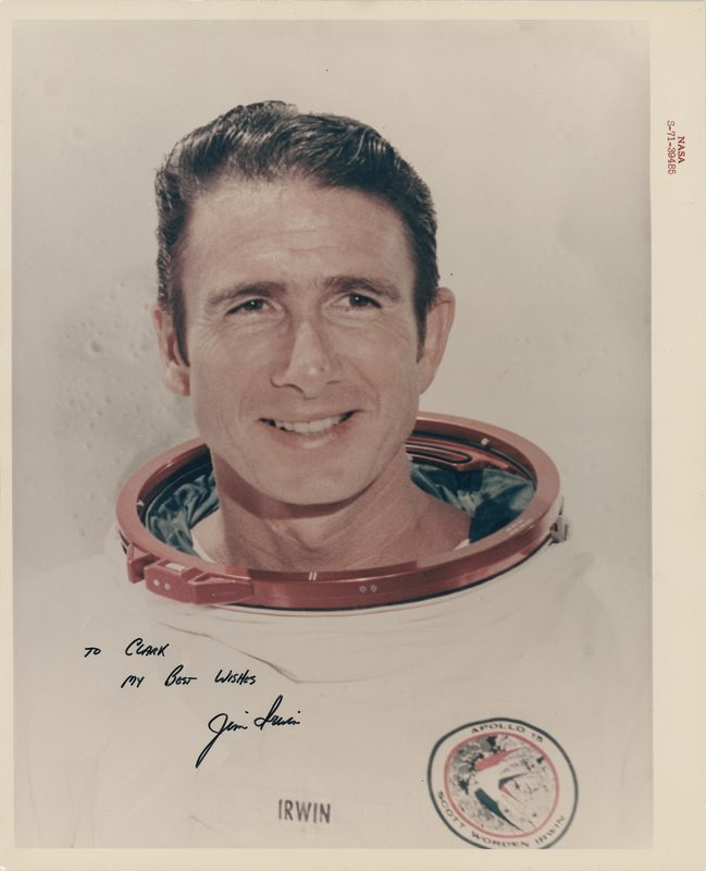 Lot 8354 Jim Irwin Signed Photograph