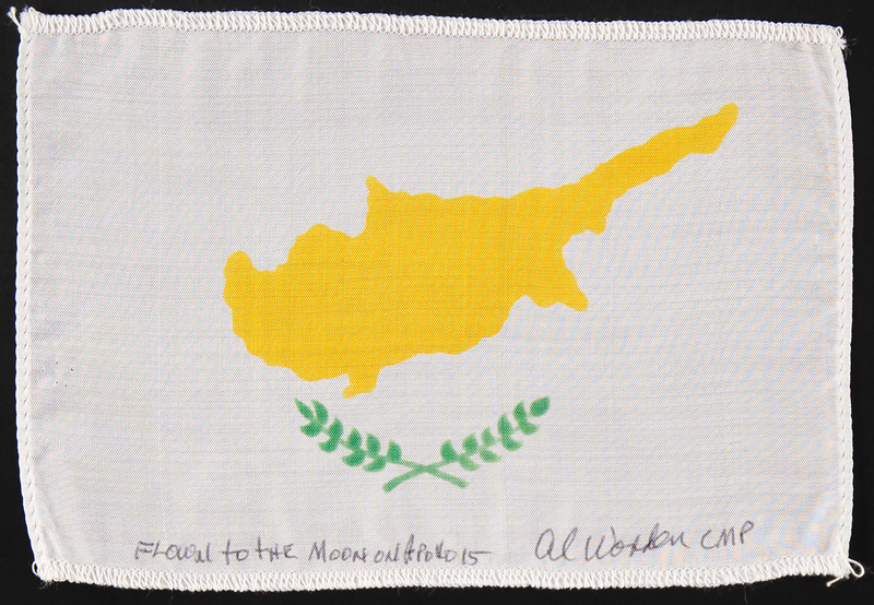 Lot 8348 Apollo 15 Flown Flag of Cyprus - From the Personal Collection of Al Worden