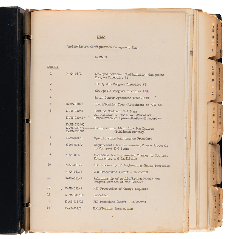 Apollo/Saturn Configuration Management Plan | RR Auction