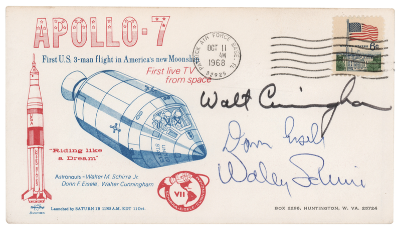 Lot 8134 Apollo 7 Crew-Signed Launch Day Cover