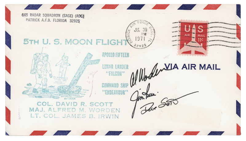 Lot 8352 Apollo 15 Crew-Signed Lunar Landing Day Cover