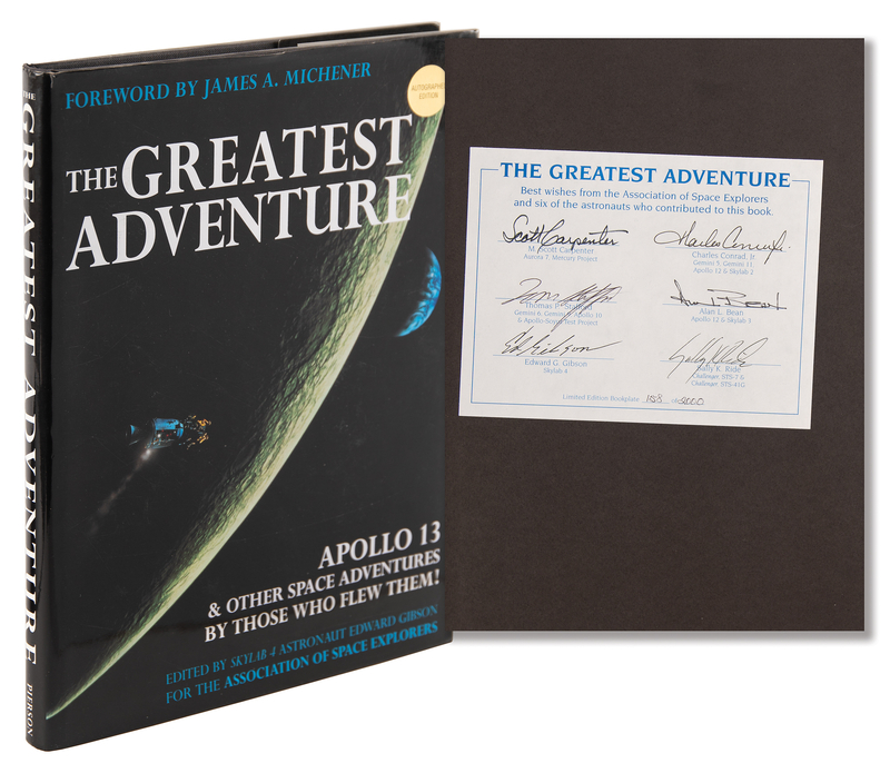 Lot 8439 Astronauts Signed Book - The Greatest Adventure (Ltd. Ed. #158/2000), with Carpenter, Conrad, and Bean