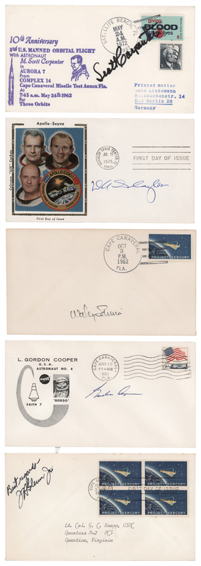Lot 8057 Mercury Astronauts (5) Signed Covers
