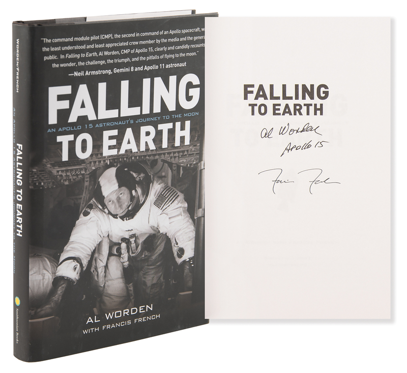 Lot 8365 Al Worden Signed Book and Insert - Falling to Earth