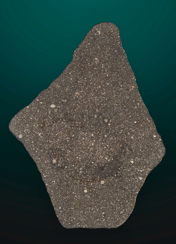 Lot 8676 NWA 16811 Carbonaceous Chondrite Meteorite Slice