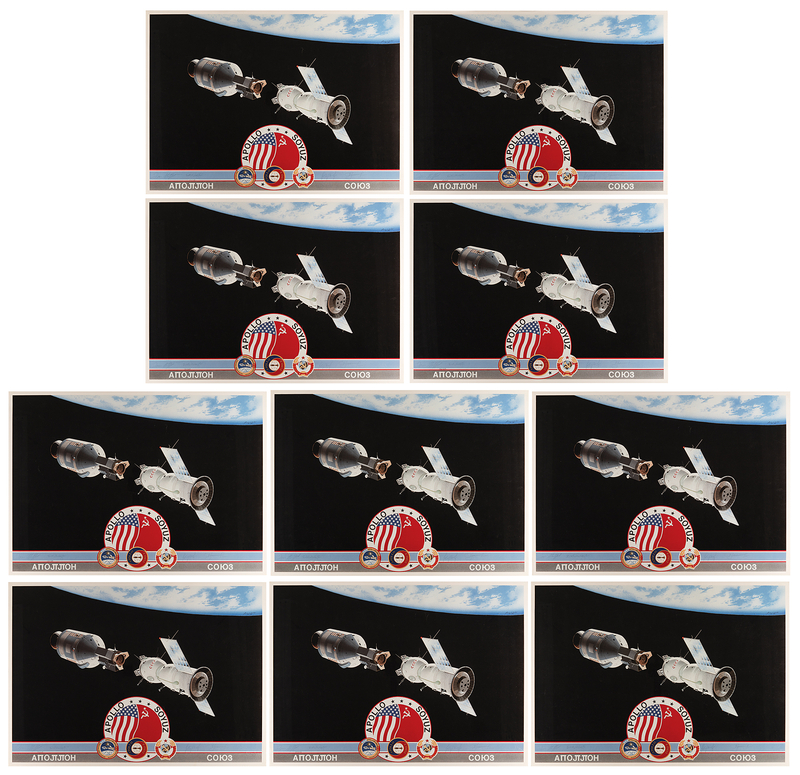 Lot 8531 Apollo-Soyuz (10) Signed Prints - 'Apollo/Soyuz' - Each 35? x 25?